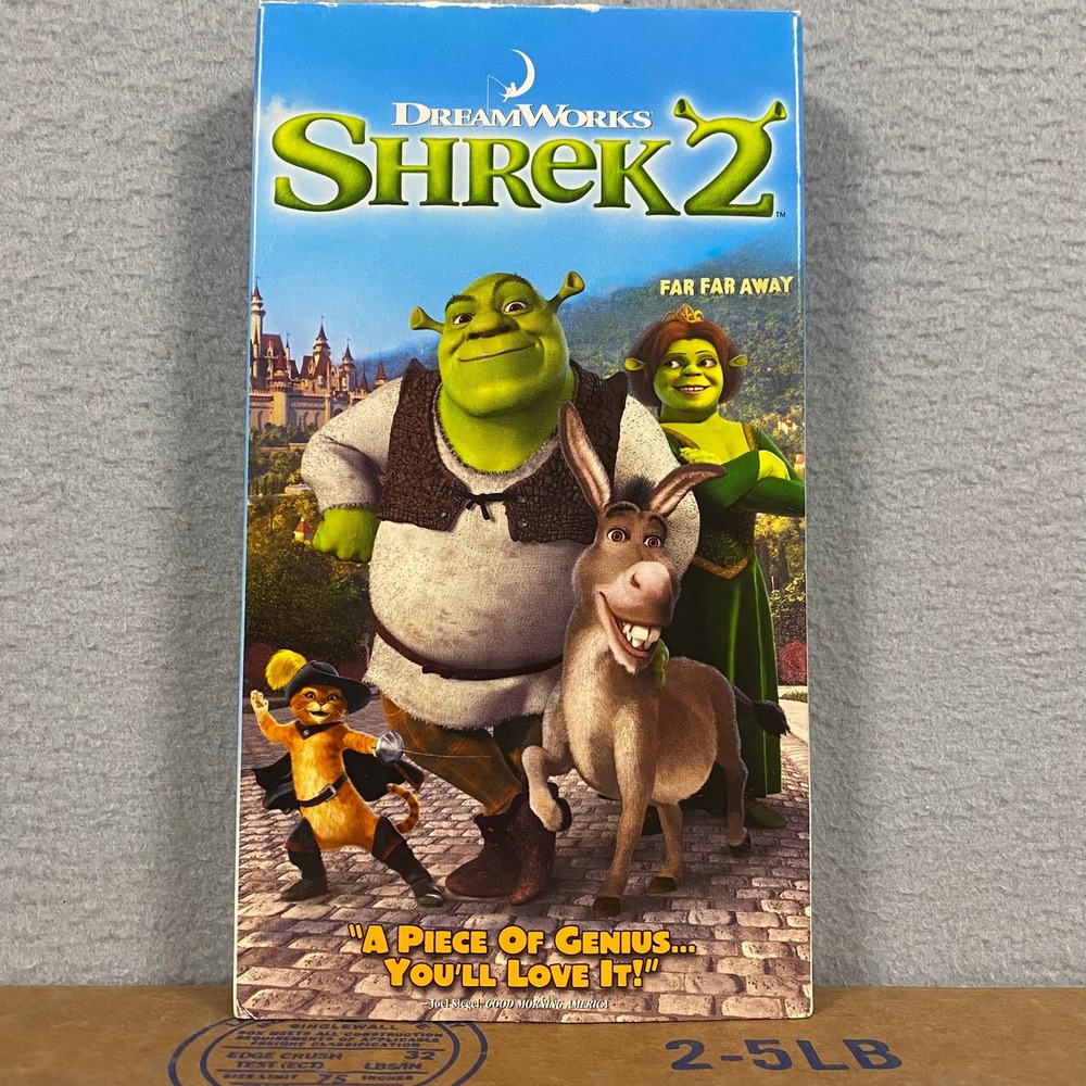 DreamWorks Shrek 2 VHS Movie Kids Animated Sequel Far Far Away Idol